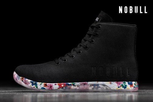 NOBULL SuperFabric Daisy Womens High Top Trainers Black UK-NCX76